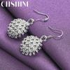 CHSHINE 925 Sterling Silver Semicircle Coral Earrings For Women Wedding Party Fashion Charm Jewelry
