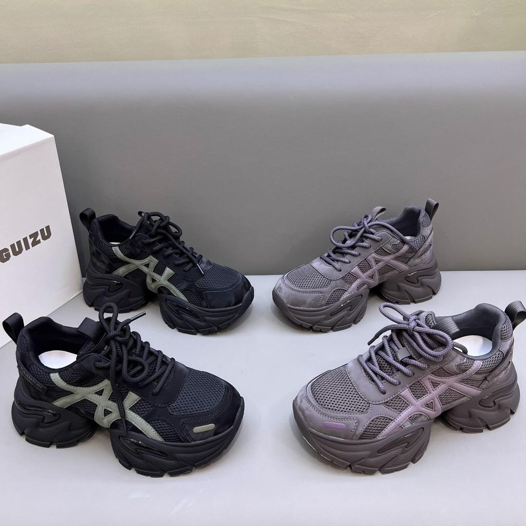 Dexun shoes women's jelly platform casual Forrest Gump shoes 2025 spring new ins little white shoes retro sports board shoes