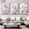 Цветочная настенная живопись на холсте розовые цветочные постеры с принтом для скандинавской ванной комнаты, гостиной, домашнего декора стен, фотографии, фермерский дом