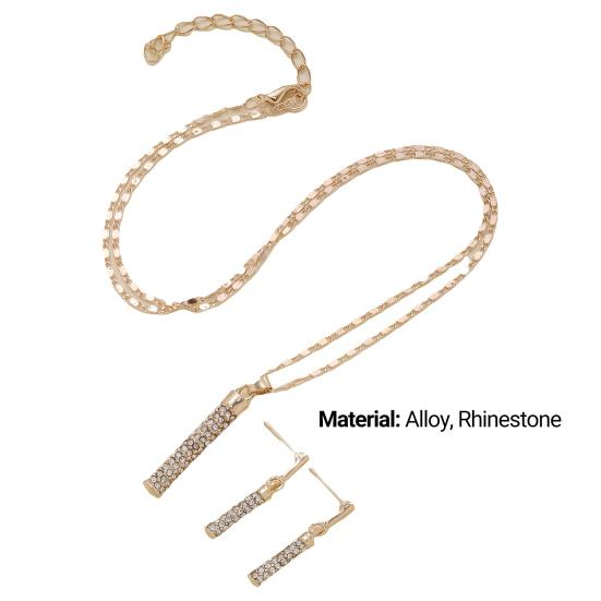 Женское ожерелье цилиндрической формы, универсальный аксессуар, великолепная подвеска, ожерелье, серьги, набор для украшения