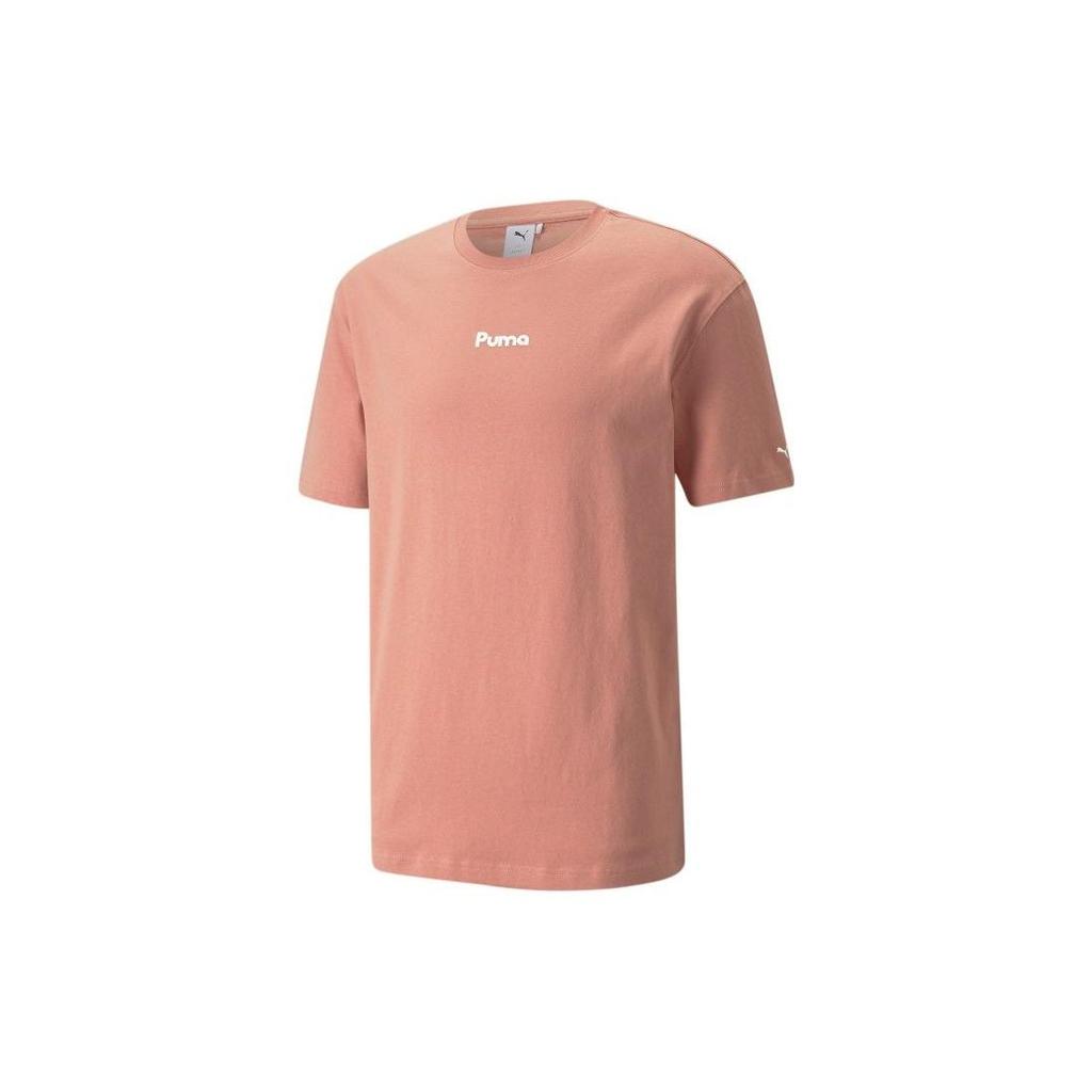 Puma Adventure Planet Мужские футболки Розовый Хлопок Круглый вырез Умеренный прямой крой 533485-24
