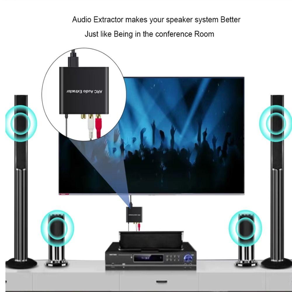 ЦАП SPDIF Коаксиальный RCA ARC Аудиоадаптер Цифро-аналоговый Аудиоконвертер Для ТВ Монитора