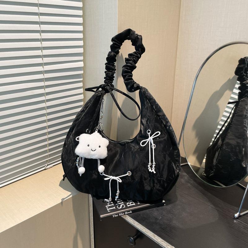 Премиальная плиссированная сумка-пельмень женская летняя новая модная на плечо подмышку сумка большой вместимости сумка-мессенджер