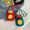 Adorable Girl's Dragon Year Mini Crossbody Bag Cute Knitted Coin Purse For Kids