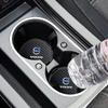 2 шт. Коврик-подставка под стакан для автомобиля из кожи с карбоновым волокном, противоскользящий коврик для интерьера автомобиля Volvo V50 XC90 V40 XC40 XC60 V60 AWD S80 C30