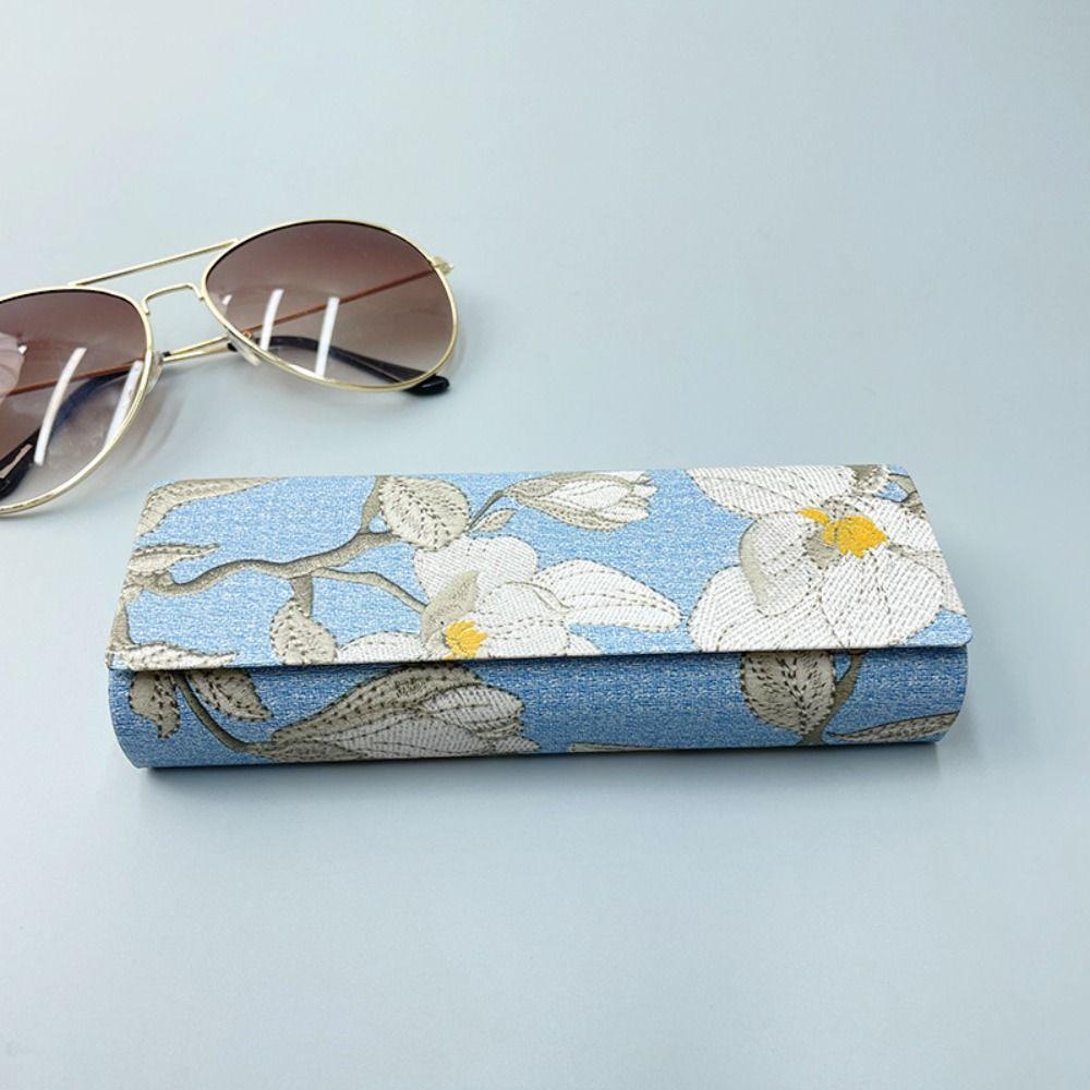 PU Leather Printing Glasses Case Flower Eyeglasses Holder Simple Printed PU Sunglasses Box Daily
