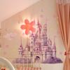 Ms7135 Розовый Фиолетовый Сказочный Замок Звезда Облако Наклейка На Стену Детская Комната Комната Девочки Украшение Наклейка На Стену