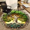 1pc Tree of Life Ornament Chair Carpet for Office Non-Slip, Machine Washable Rug for Office, Room - Holiday Decor, Machine Made yy251016113