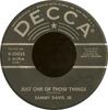 7inch Record SAMMY DAVIS, JR. - Just One Of Those Things / Earthbou 930035 Decca 1956 Canada Jazz Used