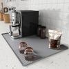 Силиконовый кофейный коврик с приподнятыми краями, аксессуары для барной станции эспрессо-напитков, под кофемашину, подставка для сушки посуды для столешницы