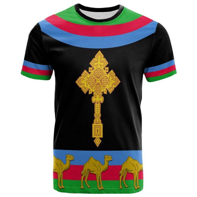 2023 Tessffel Africa Country Eritrea Lion Colorful Retro 3DPrint Men/Women Summer Casual Funny Short Sleeves T-Shirts Streetwear