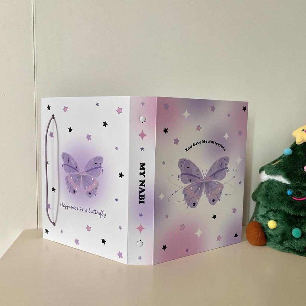 Ins Butterfly A5 Kpop переплет для фотокарточек, фотокарточки, альбом для хранения книг, блокнот «сделай сам», в твердом переплете, повестка дня, корейские канцелярские принадлежности