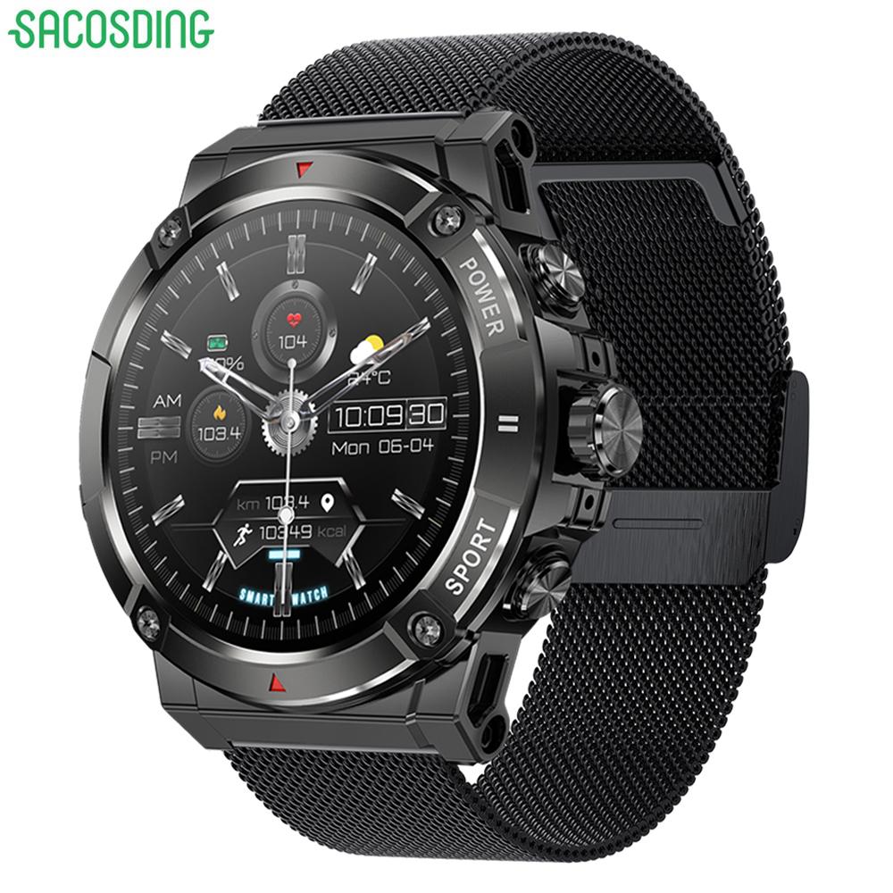 SACOSDING GPS Смарт-часы Bluetooth Звонок Женщины Мужчины 4G Память Монитор Здоровья Оффлайн Карта Умные часы Спорт Фитнес-Трекер Компас Часы