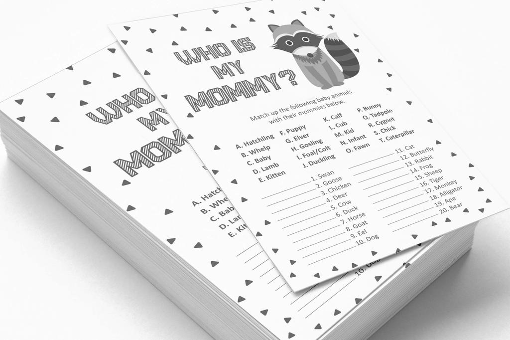 Inkdotpot Игровой набор «Животные джунглей» для вечеринки по случаю рождения ребенка из 50 игр «Азбука для малышей»