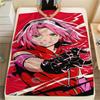 Sakura Haruno Outdoor Picnic Party Printed Blanket, Flannel Blanket Great for Home Bedroom Relax and Chair Use.-TING