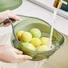 Multi-functional Drain Basket with Handle Thick Stable Large Capacity Hollow Transparent Fruit Vegetable Washing Draining Bowl Kitchen Drainage Basket