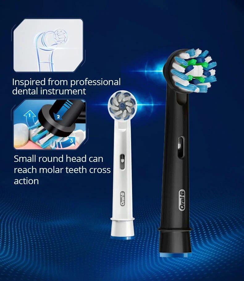 Электрическая зубная щетка Oral B P4000, 3D-чистка зубов, 4 режима, таймер на 2 минуты и датчик давления, зубная щетка для удаления налета