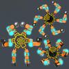 Деформация Fidget Spinner Портативный Снятие Стресса Напальчник Механический Гироскоп Игрушка Дети Подростки Взрослые Декомпрессионная Светящаяся Волчок Игрушка