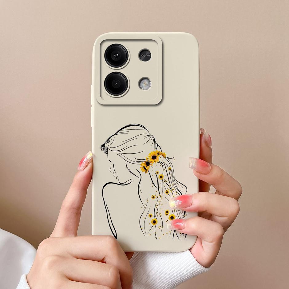 Чехол для Xiaomi Redmi Note 13 Pro Plus 5G Милые Девочки Мультяшный Матовый Силиконовый Чехол Для Redmi Note13 Pro+ 5G Новый Дизайн Funda