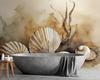 Wallpaper nautical seashells acrylic