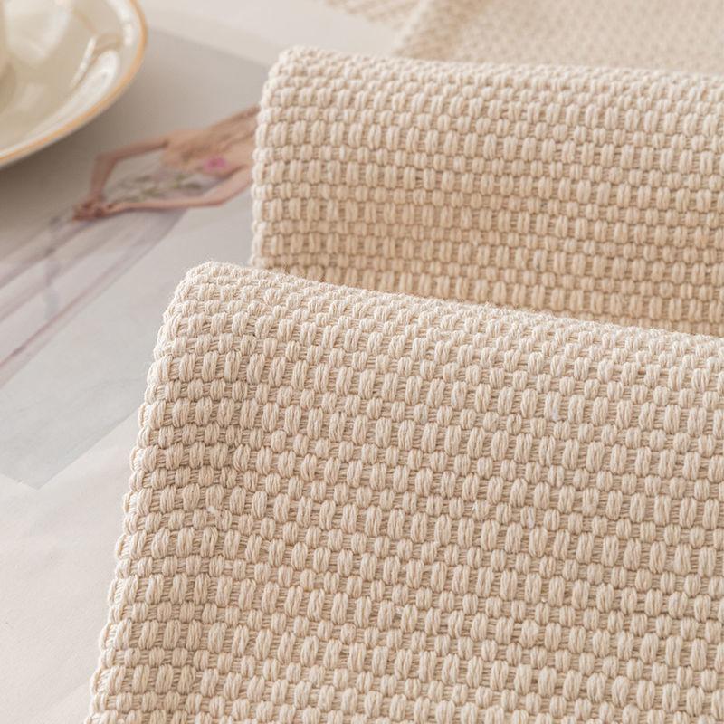 Хлопково-льняная подушка для дивана Four Seasons Универсальная нескользящая льняная подушка из грубой ткани Сплошной цвет Ткань Ремесло Простой чехол для дивана Ткань