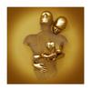 3D Visual Gold Silver Metal Figure Art Statue Canvas Painting Romantic Abstract Posters and Prints Wall Pictures Modern Home Decor for Living Room