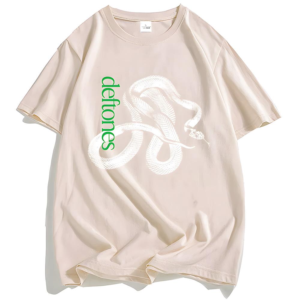 Deftones Private Snake Tee Logo Music Album Printing Tshirt 100cotton High Quality Fashion Short Sleeve Tshirts Loose Women Men T Shirt Unisex