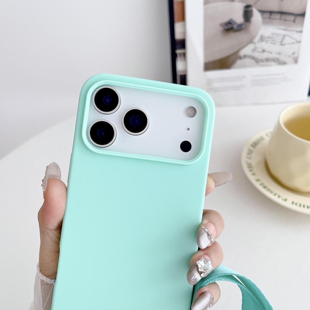 Applicable to iPhone17ProMax mobile phone case Crossbody lanyard Apple 16Pro matte 15 anti-drop 14 protective case