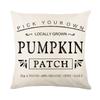 Harvest Pillow Cover Pumpkin Linen Print Home Living Room Sofa Cushion Cover Pillow Cover
