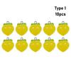10pcs DIY Peach Flat Resin Charms Pendant 3D Fruit Pendants  Jewelry Making Accessories