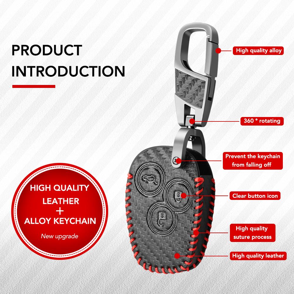 Для Renault Kangoo Scenic Megane Sandero Captur Twingo Modus Для DACIA Duster Logan Sandero Кожаный чехол для дистанционного ключа Чехол для брелока