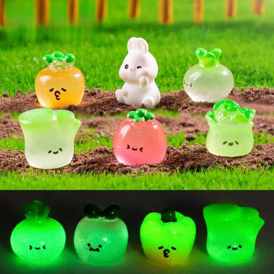 10 шт. светящиеся мини-овощные миниатюры DIY смоляные украшения сказочный садовый декор мох террариум микроландшафт