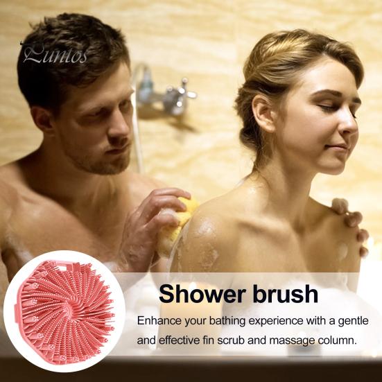 2шт силиконовая щетка для ванны с мягкой щетиной, массажная очищающая щетка для тела, противоскользящая ручка, щетка для тела