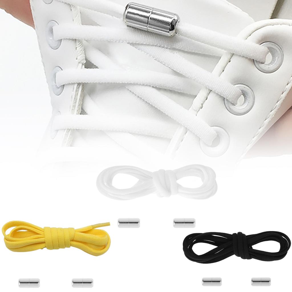 New Elastic Elastic Slacker Shoelaces For Adults And Children Free- Lace Alloy Metal Capsule Free- Buckle