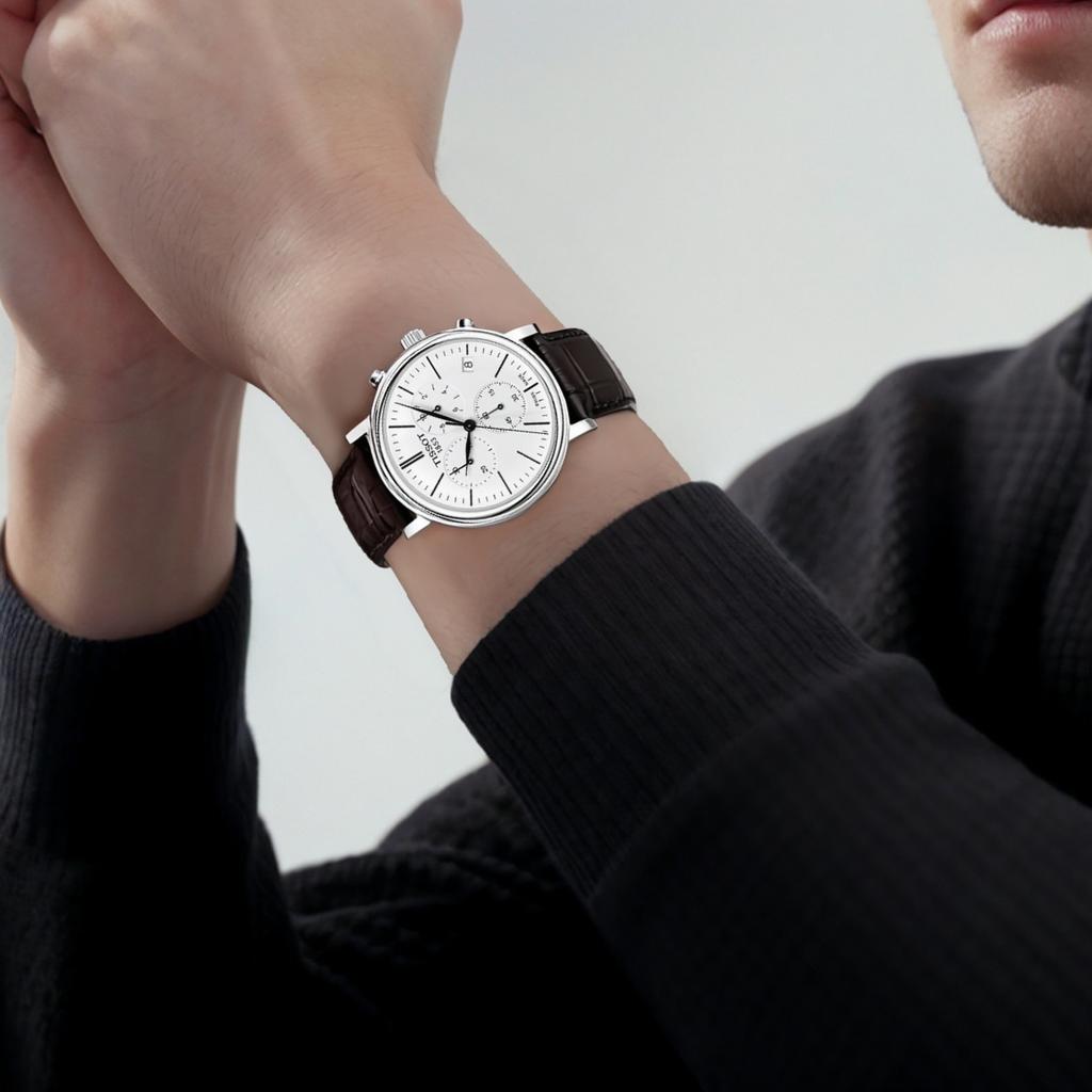 Tissot Kason Zen I Коллекция Мужские кварцевые часы Часы 41мм Белый циферблат Корпус из нержавеющей стали T122.417.16.011.00