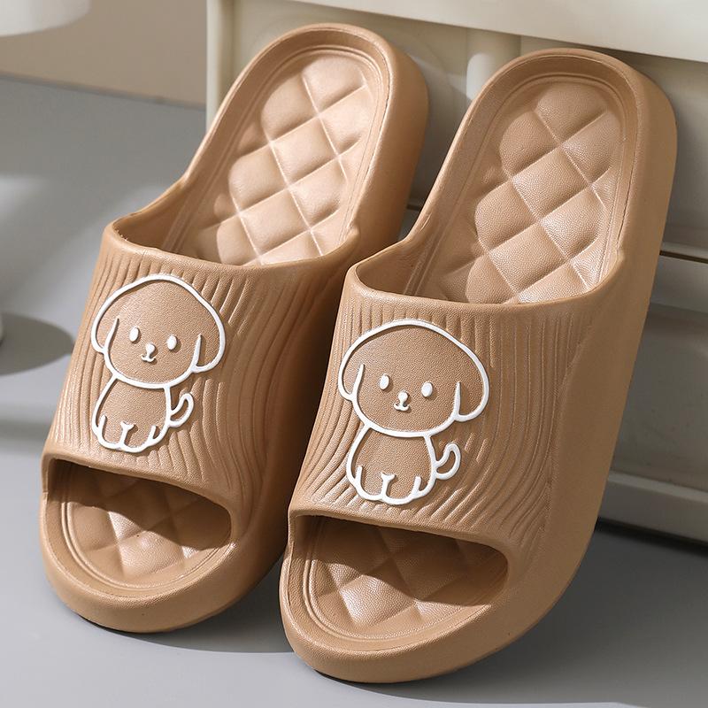 Cute Couple Pillow Slippers Female Summer Wear 2024 New Bathroom Bath Non-slip Indoor Home Eva Thick Bottom Sandals