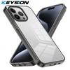 KEYSION Transparent Case for iPhone 14 Pro Max Soft TPU+PC Anti-slip HD Clear Shockproof Phone Cover for iPhone 13 Pro Max
