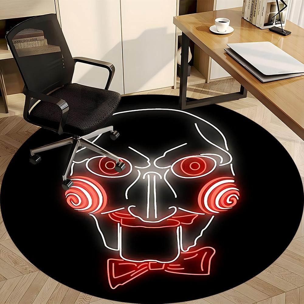 1pc Jigsaw Mask Office Round Area Rug, Under Office Chairs Bedroom Living Room Home Decor, Room Deco, Available in Various Sizes