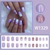 24Pcs  French Style Colored Press On Nails Gel Reusable The Spice Girls Nail Tips Fast Wearable Full Finished False Nails