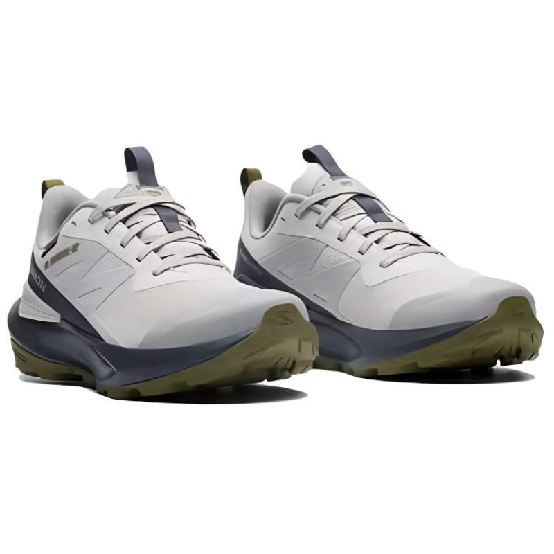 SALOMON Кроссовки для треккинга Elixir ACTIV GTX с противоскользящей и износостойкой подошвой, низкие, женские, Белый Серый Черный, 476916