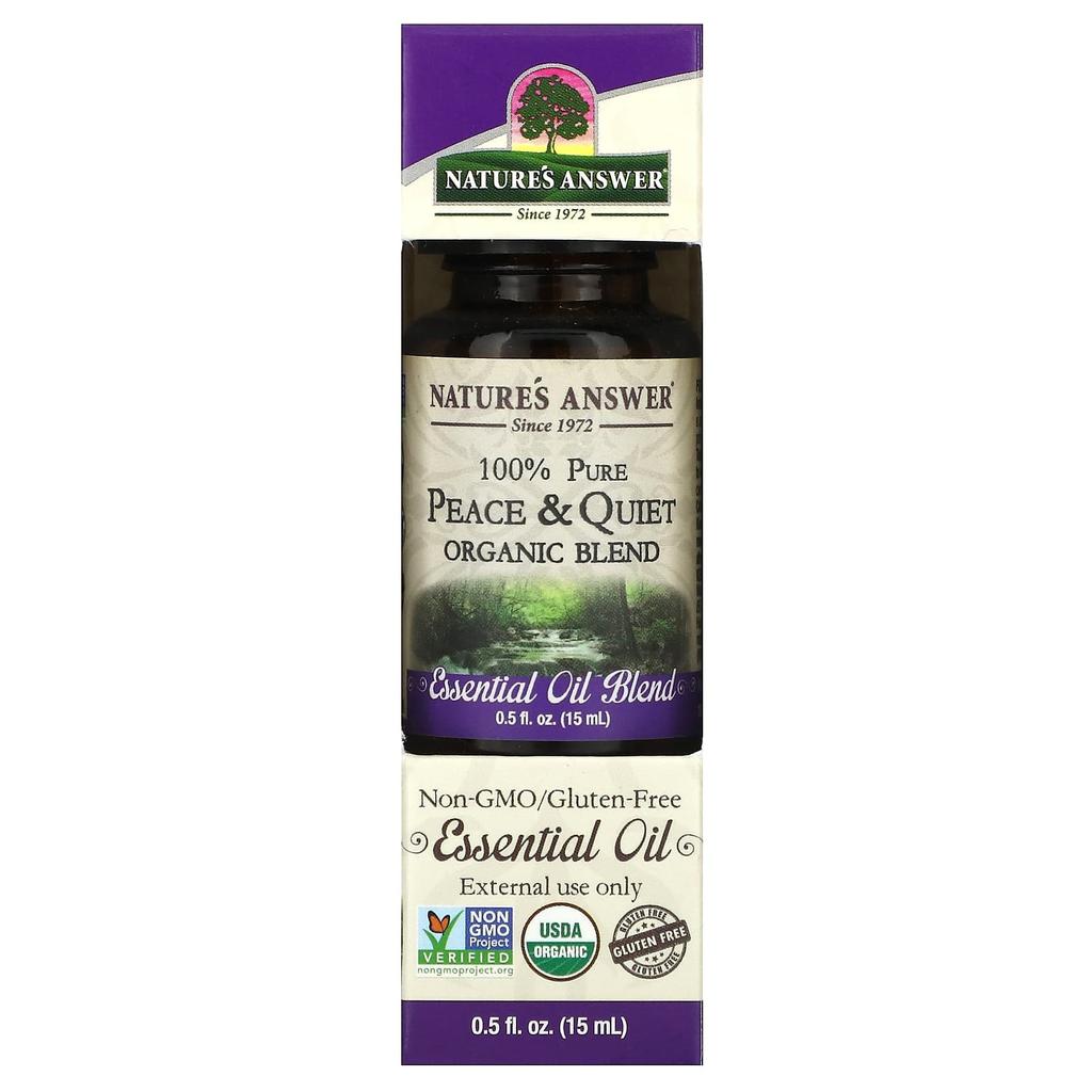 Nature's Answer 100% Pure Organic Essential Oil Blend, Calming and Relaxing, 15 Ml (0.5 Fl Oz)