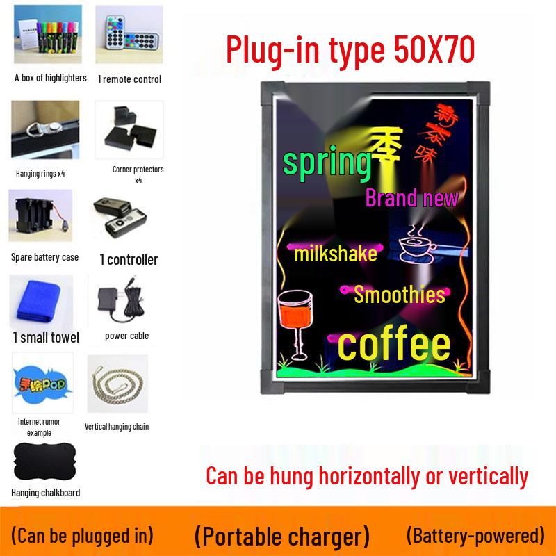 Светодиодная меловая доска - Светящаяся рекламная доска-меню