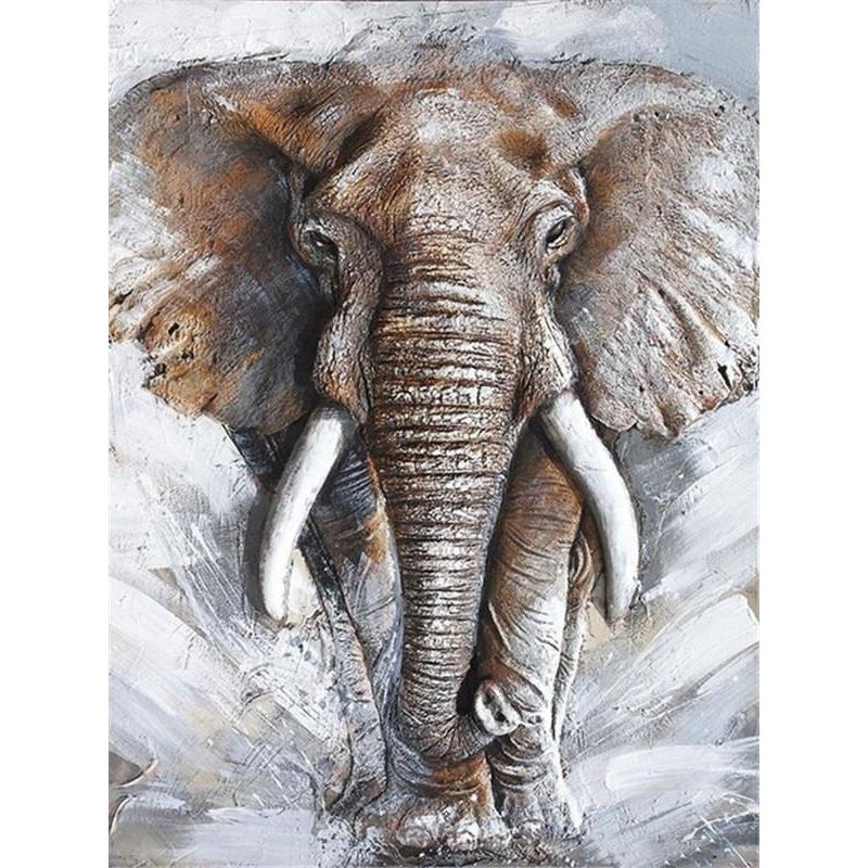 DIY Elephant 5D Diamond Painting Full Round Drill Animals Diamond Embroidery Mosaic Rhinestone Pictures Home Decor Wall Art