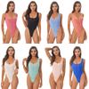 Womens Sleeveless High Cut Thong Leotard Bodysuit Underwear Swimsuit Bathing Suit