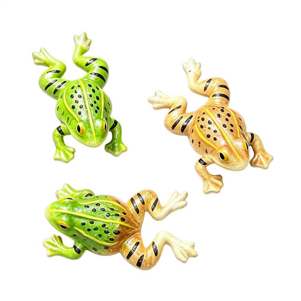 3PCS Realistic Resin Floating Frogs Pond Pool Decorative Animal Sculpture, Garden Patio Lawn Outdoor Backyard Decor
