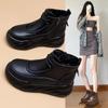 Женские осенне-зимние спортивные ботинки с высоким верхом, женские массивные кроссовки на платформе, модные женские ботильоны из кожи на шнуровке