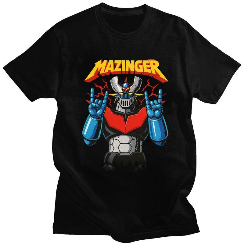 Custom Mazinger Metal T Shirts Unisex Pure Cotton Tee Tops Ufo Robot Grendizer Goldorak Tshirts Tshirt