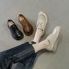 Cowhide Casual Single Shoes Plate Shoes Leather Retro Shoes