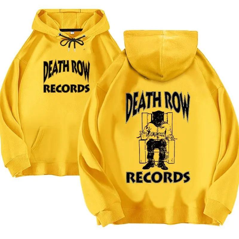 Мужские и женские худи Death Row Records, толстовка большого размера с принтом, хип-хоп топы, модный анимационный повседневный спортивный стиль Casual