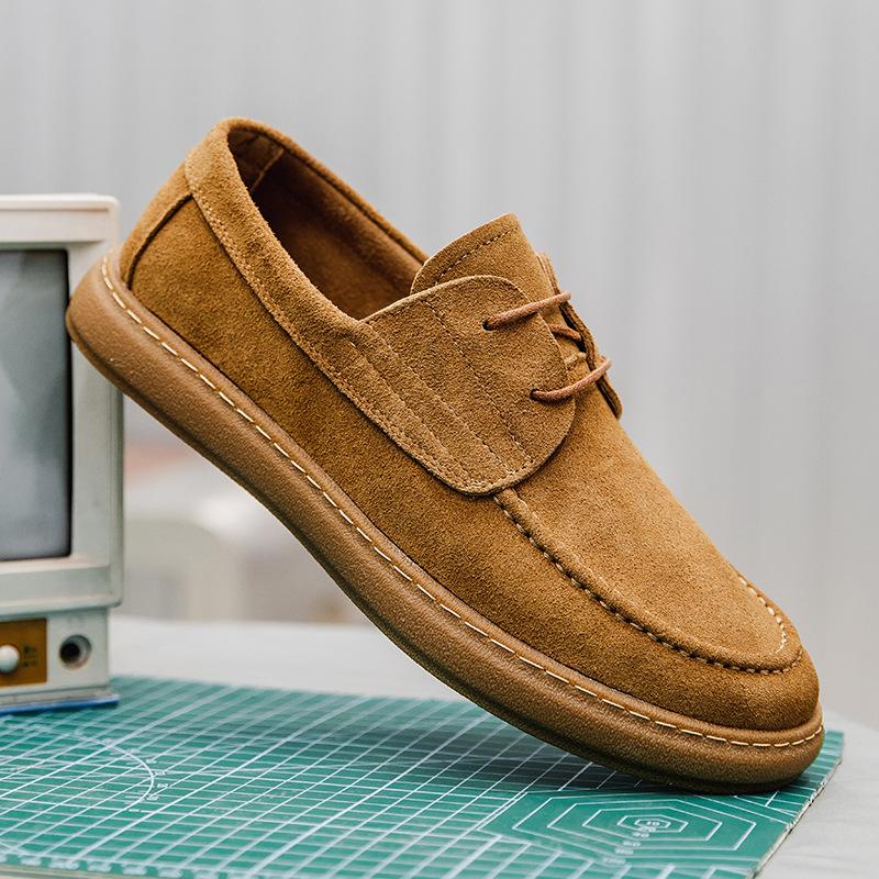 Высококачественные мужские кроссовки из замши, повседневная обувь из кожи, осенние новые дышащие мужские туфли, теннисные туфли на плоской подошве Zapatillas Hombre